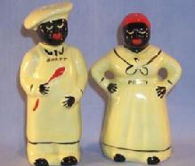 Porcelain Mammy and Chef Salt and Pepper Shakers