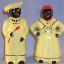 Porcelain Mammy and Chef Salt and Pepper Shakers