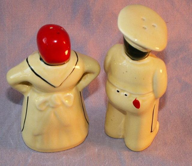 Porcelain Mammy and Chef Salt and Pepper Shakers