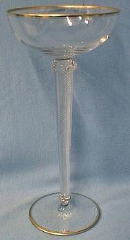 German Art Nouveau Champagne Goblet or Compote - Antique Victorian Art Glass