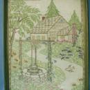 vintage Framed Embroidery - Arts & Crafts Era Hand