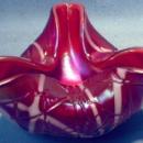 vintage Terry Crider Bowl - Art Glass Pinched Rim Bowl