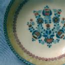 old vintage English Battersea Enamel Bowl - English Metalware