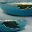 old vintage English Battersea Enamel Bowl - English Metalware