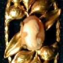 Jewelry vintage Cameo Goldtone Oval Brooch Pin - Jewelry