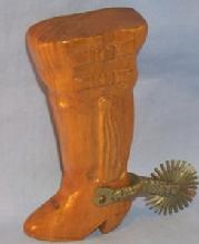 Chiliean Woode Metalware Cowboy Boot with Metal Spur Bottle Opener-