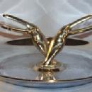 Chrome Plated Art Deco Bird Design Ashtray-Tobacciana