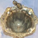 Engraved A,A Nut Bowl Sliver Plated .4 Legged with Squirrel Figurine