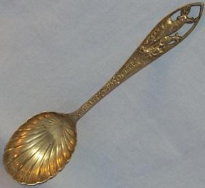 Souvenir Spoon Sterling Silver Deer Design Yellowstone Park
