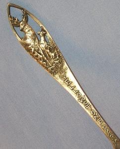 Souvenir Spoon Sterling Silver Deer Design Yellowstone Park