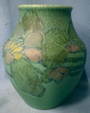 Rookwood Wax Matt Glaze Art Pottery Vase - Signed Coyne