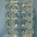 art glass French Crystal Vase - VERY Heavy Faceted Glass