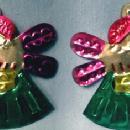 Tin ANGEL Christmas Ornament - 1940 - 1950s Vintage Tin Folk Art Metalware