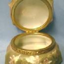 Wavecrest Nakara ~ Large Hexagon Covered Box - Antique Victorian Art Glass of CF Monroe
