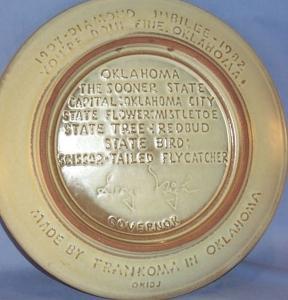 Pottery Frankoma Oklahoma 75 Diamond Jubilee Wall Hanging Collector Plate