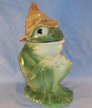 Cookie Jar Brush Pottery HILLBILLY FROG