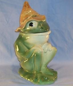 Cookie Jar Brush Pottery HILLBILLY FROG