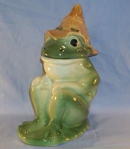Cookie Jar Brush Pottery HILLBILLY FROG
