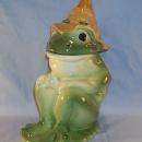 Cookie Jar Brush Pottery HILLBILLY FROG