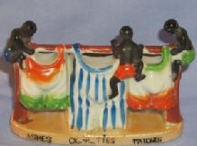 3 Black Figures ,Porcelain Clothesline design