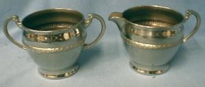 antique Silverplate Sugar & Creamer - Silver Plate
