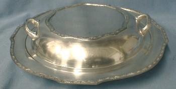 vintage Antique Silverplate Covered Casserole Dsih or Server - Silver Plate