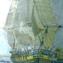 Nautical Sailing Ship and Lighthouse Print OUTWARD