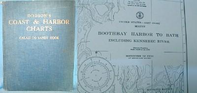 vintage Nautical Charts - Dodson Coast & Harbor - Boating & Sporting Paper