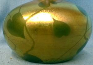 Tiffany Favrile Decorated Art Glass Vase - signed