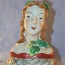 Porcelain Occupied Japan Boudoir Electrical Lamp, Woman's Face With Flowers