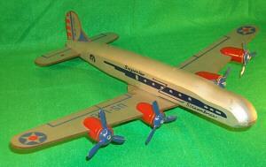 Toy Wooden Airplane With 4 Props and Detachable Wings.