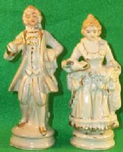 Porcelain Occupied Japan Victorian Couple Figurines