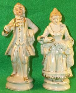 Porcelain Occupied Japan Victorian Couple Figurines