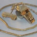 One Silver Plated Brass Police Whistle w/Lanyard Cord.