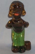 Porcelain Figurine, Black Boy In Kissing Pose