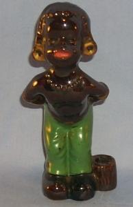 Porcelain Figurine, Black Boy In Kissing Pose