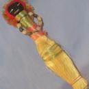 Whisk Broom Black Figurine With Red Scarf