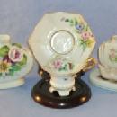 Occupied Japan Cups & Saucer - Bud Vase With Flowers - Bud Vase With Nude - Pottery Porcelain.