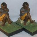 Bookends Chalkware Hand Painted