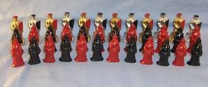 Colorful Lead Ladies And Knights Figurines 36 Pieces.