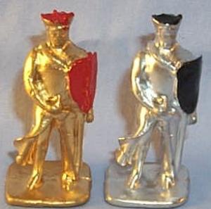 Colorful Lead Ladies And Knights Figurines 36 Pieces.