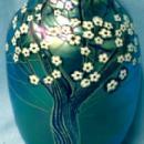 Orient & Flume Blue Hawthorn - Vintage Art Glass Vase -
