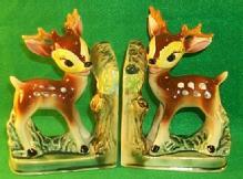 BAMBI Figural Porcelain Bookends