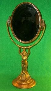 Victorian, Dresser Top, Vanity Mirror, Bronzed Pot Metal
