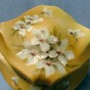 CF Monroe NAKARA Bishops Hat Art Glass - Victorian Art Glass Covered Box CF Monroe Wave Crest EXCEPTIONAL