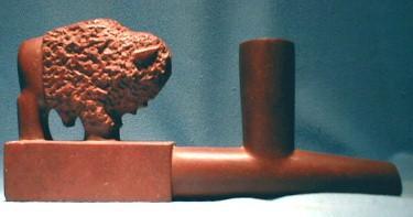 carved Native American Indian Catinite Effigy BUFFALO - Vintage Ethnographic