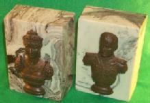 Heavy Marble Bookends of Famous Characters NAPOLEON & JOSEPHINE - Misc