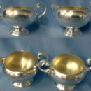 antique Silver Plate Sugar Bowl & Creamer - Bristel Silver Company