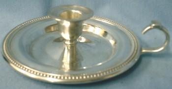 antique Silver Plate Chamber Stick Candle Holder - Oniena Silver plate silverplate