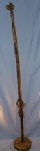 Wooden Hand Carved Pole NATIVE CLIMBING POLE - Ethnographic Woodenware